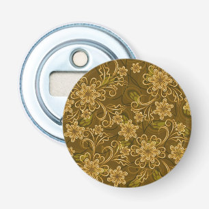 Golden vintage floral pattern bottle opener