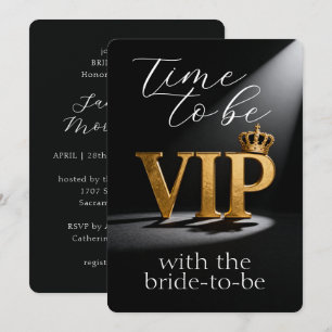 Golden Vintage Letter - VIP with Crown 8 Thank You Card