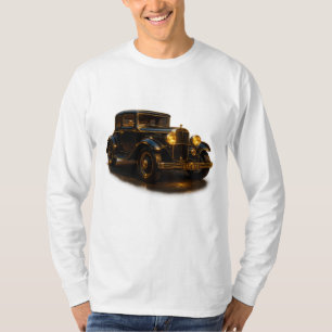 Golden Vintage Ride – White Long Sleeve Classic Ca T-Shirt
