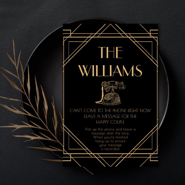 Golden Vintage Telephone Audio Guestbook Sign (Creator Uploaded)