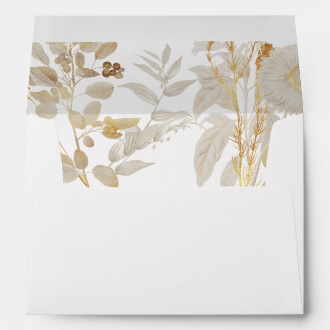 Golden Vintage Wedding Envelope (Back (Bottom))