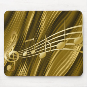 Golden violin key mouse pad