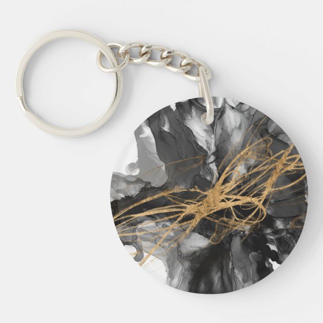 Golden Vortex I Key Ring (Front)