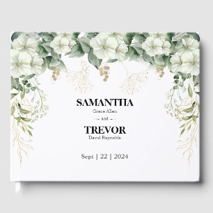 Golden Vows: A Botanical Wedding Guest Book