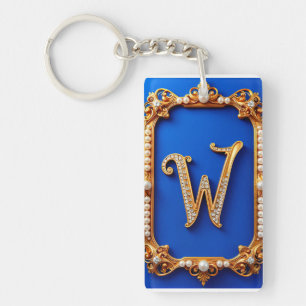 Golden W Monogram Pearl Gift ✨ Key Ring