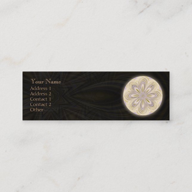 Golden Waning Mandala - Profile Business Card (Front)