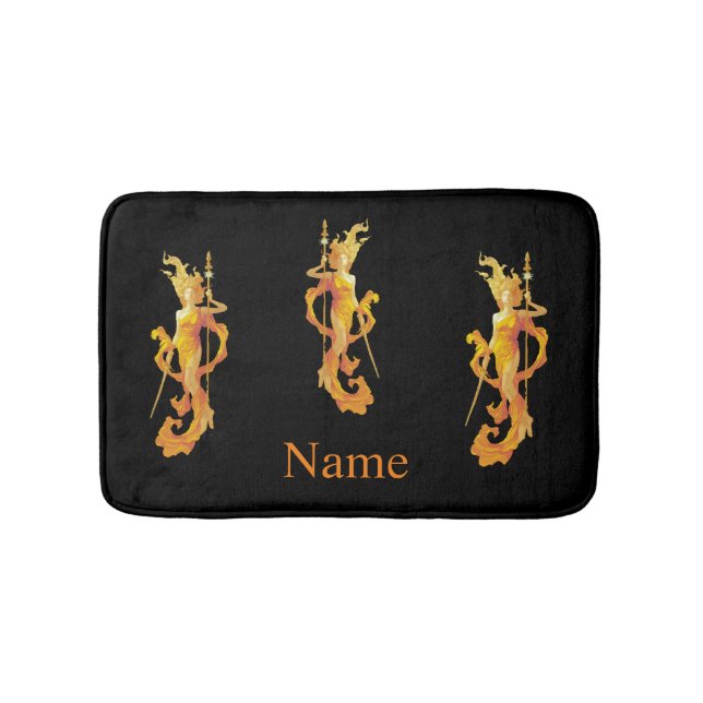 Golden Warrior Goddess Thunder_Cove Bath Mat (Front)