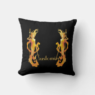 Golden Warrior Goddess Thunder_Cove Cushion