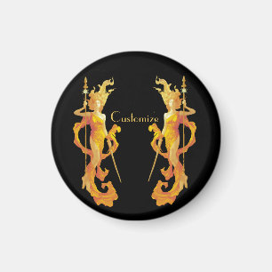 Golden Warrior Goddess Thunder_Cove   Magnet