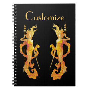 Golden Warrior Goddess Thunder_Cove Notebook