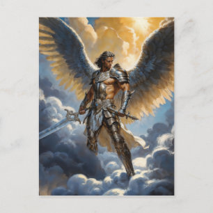 Golden Warrior of Heaven Archangel Michael Postcard