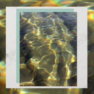 Golden Water Rippling with Colours Scrapbook Paper