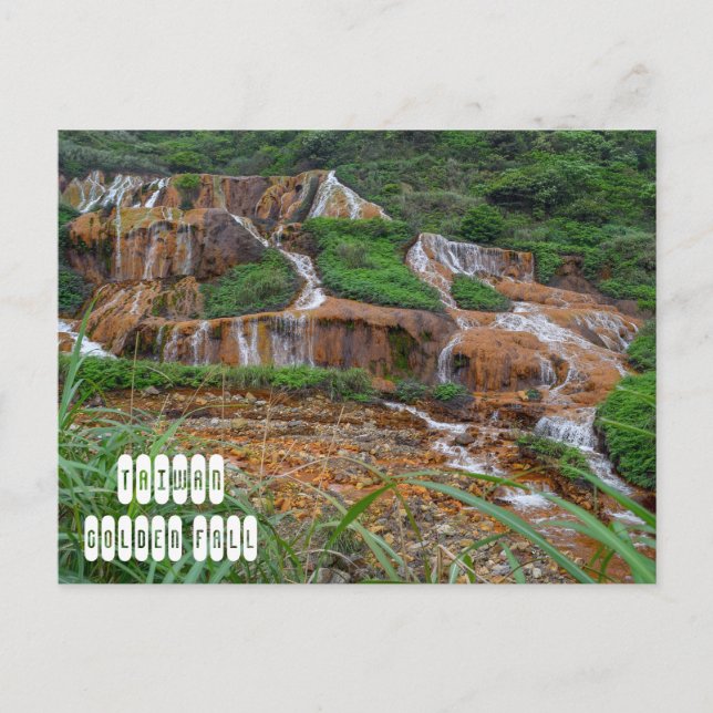 Golden Waterfall In Taiwan Postcard (Front)