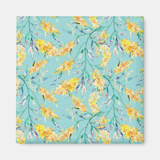 Golden Wattle Branch in Blue Magnet