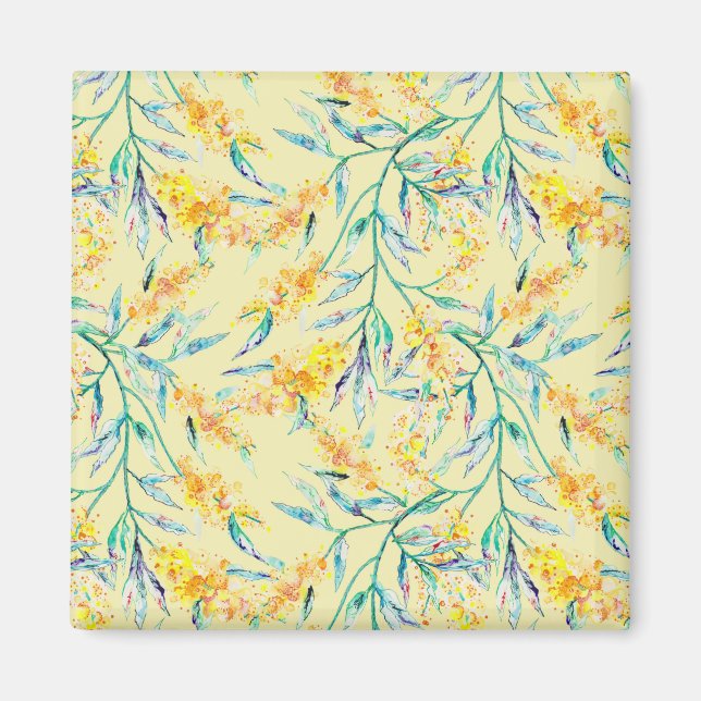 Golden Wattle Branch Magnet (Front)