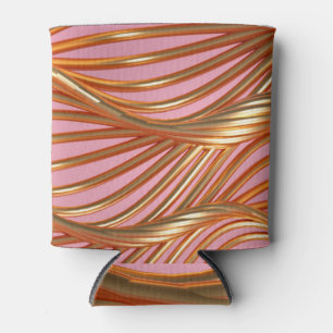Golden wave, 3D abstract background. Can Cooler