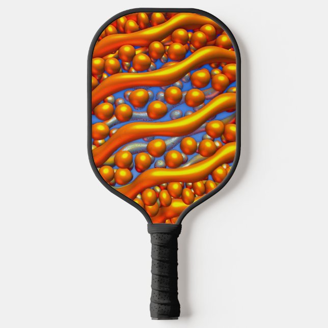 Golden Waves Poster Pickleball Paddle (Front)