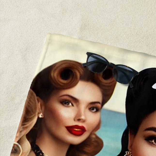 Golden Waves & Satin Dreams – Luxury Beach Towel (In Situ)