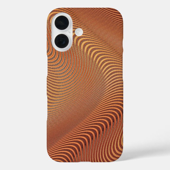 Golden Wavy Art Phone Case (Back)