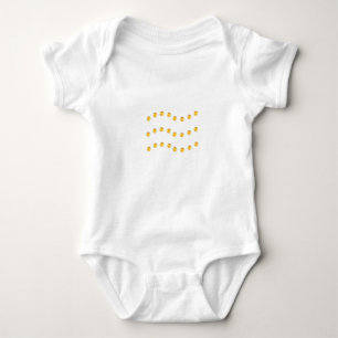 Golden wavy dotted lines baby bodysuit