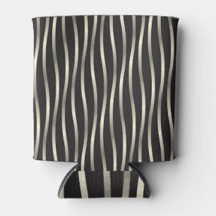 Golden wavy stripes, luxury texture can cooler