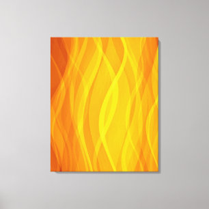 Golden weaving waves abstract triptych canvas print