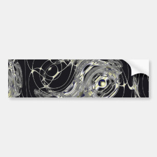 Golden Web Abstract Fractal Art Bumper Sticker