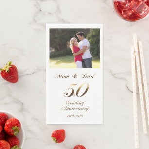 Golden Wedding 50th Anniversary Parents Napkin