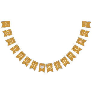 Golden wedding anniversary 50th photo bunting bunting