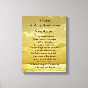 Golden Wedding Anniversary canvas Print