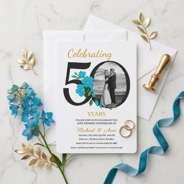Golden Wedding Anniversary Celebration Invitation (Creator Uploaded)