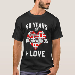 Golden Wedding Anniversary Crossword Puzzle Enthus T-Shirt