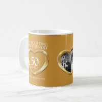 Golden wedding anniversary heart 2 photos