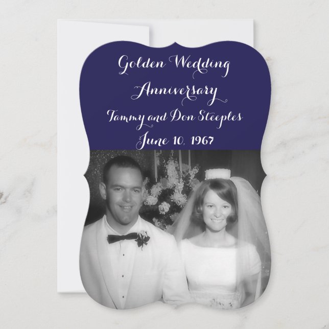 Golden Wedding Anniversary Invitation (Front)