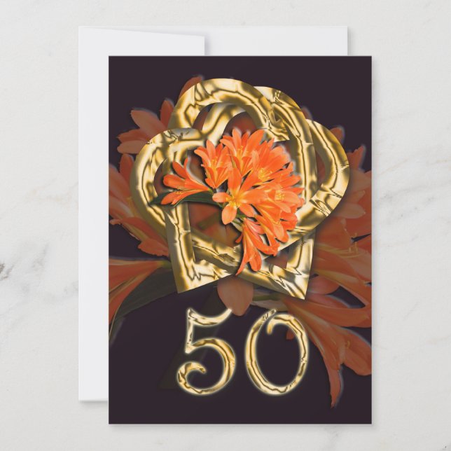 Golden Wedding Anniversary Invitation (Front)