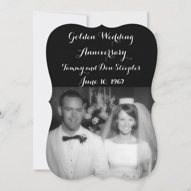 Golden Wedding Anniversary Invitation (Front)