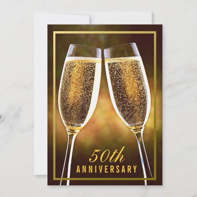 Golden Wedding Anniversary Invitation (Front)