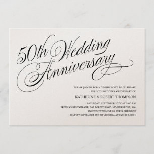 Golden Wedding Anniversary Invitations