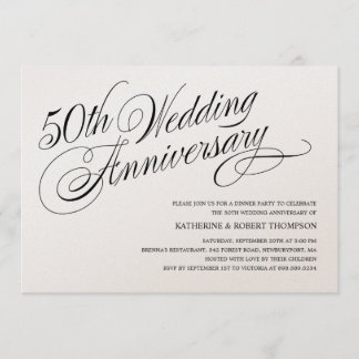 Golden Wedding Anniversary Invitations