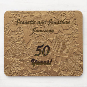 Golden Wedding Anniversary Mouse Pad
