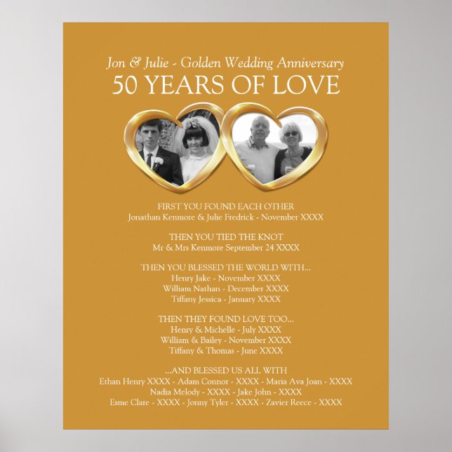 Golden wedding anniversary photo family story  poster (Front)
