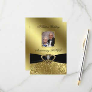 Golden Wedding Anniversary Photo RSVP Card