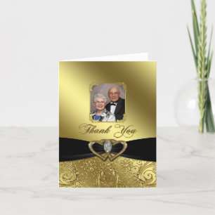 Golden Wedding Anniversary Photo Thank You Card