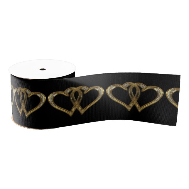 Golden Wedding Anniversary Ribbon Grosgrain Ribbon (Spool)