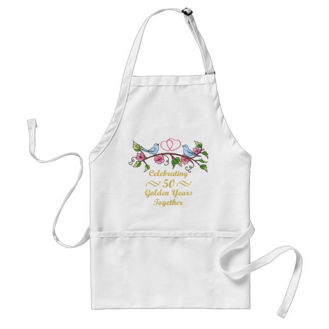 Golden Wedding Anniversary Standard Apron (Front)