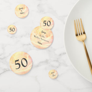 Golden Wedding Anniversary Table Confetti
