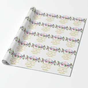 Golden Wedding Anniversary Wrapping Paper