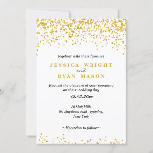 Golden wedding invitation