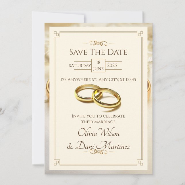 Golden wedding invitation (Front)