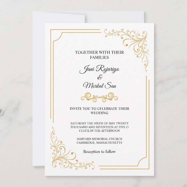 Golden Wedding Invitation (Front)